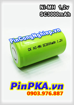 Pin Sạc Công Nghiệp-Pin Cell 1,2v Ni-MH SC3000mAh