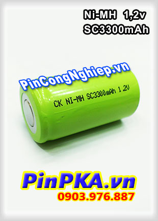 Pin Sạc Công Nghiệp-Pin Cell 1,2v Ni-MH SC3300mAh