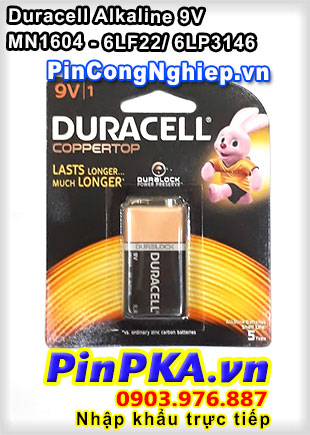 Pin 9V Duracell Alkaline MN1604 - 6LF22