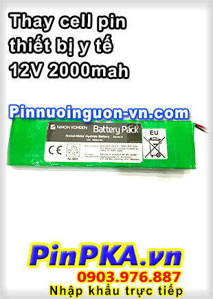 Thay Cell Pin Thiết Bị Y Tế (Máy đo điện tim) 2000mAh 12V