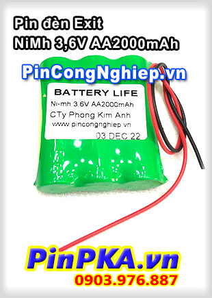 Pin đèn Exit NiMh 3.6V AA 2000mAh