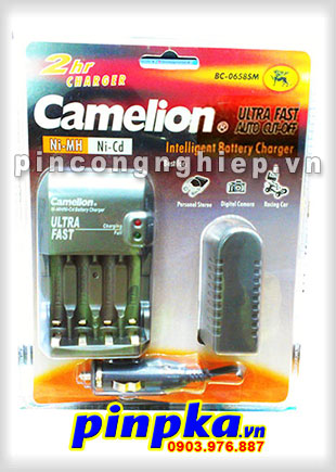 Bộ Sạc Pin AA-AAA Camelion BC-0658SM Cắm Sạc Xe Ô Tô