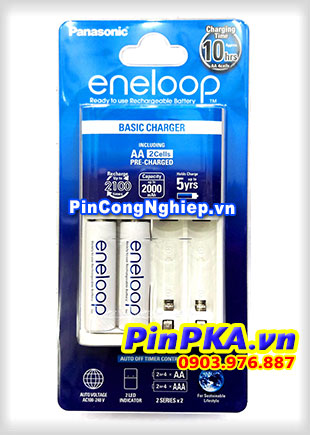 Bộ sạc 4 Pin AA AAA Panasonic Eneloop BQ-CC51E (kèm 2 Pin AA Eneloop)