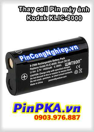 Thay cell Pin Máy Chụp Ảnh KODAK KLIC-8000 Ricoh DB-50 3,7v 1400mAh