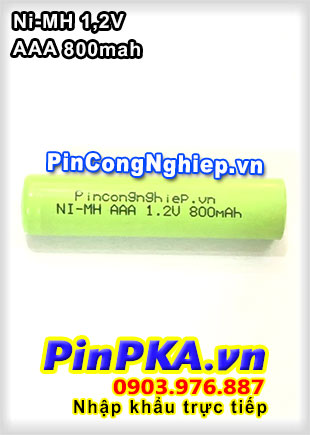 Pin Sạc Công Nghiệp-Pin Cell 1,2v NIMH AAA 800mAh