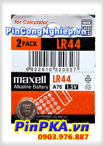 Pin Cúc Áo 1,5V Maxell LR44