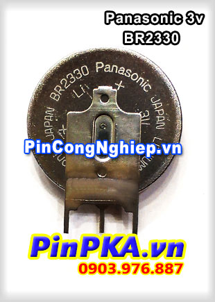 Pin Panasonic BR2330 3V chịu nhiệt có chân