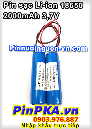 Pin Sạc Li-ion 18650 2000mAh 3,7V sử dụng cho đèn khẩn cấp Kentom KT-770