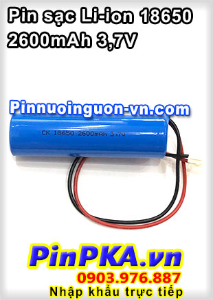 Pin Sạc Li-ion 18650 2600mAh 3,7V sử dụng cho đèn khẩn cấp Kentom KT-770