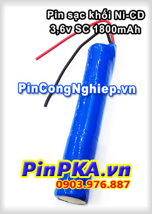 Pin Đèn Exit Ni-CD 3,6V SC 1800mAh