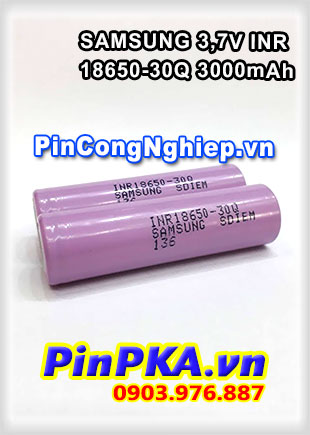 Pin Sạc Li-ion 3,7V Samsung INR 18650-30Q 3000mAh