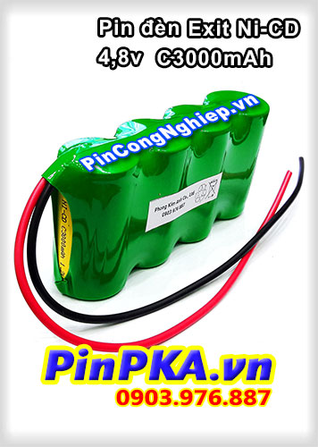 Pin đèn Exit 4,8v C3000mAh Ni-CD
