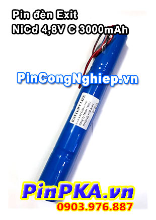 Pin đèn Exit NiCd 4,8V C3000mah