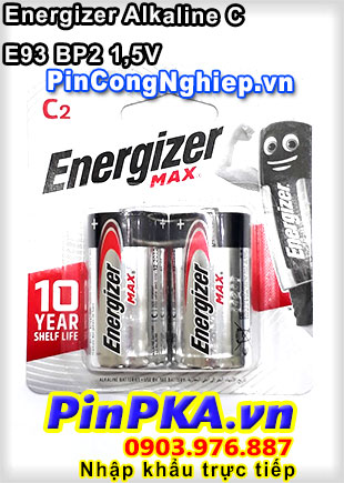Pin Alkaline C 1,5V Energizer Max E93 BP-2