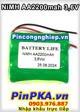 Pin Sạc Khối NIMH AA2200mAh 3,6V