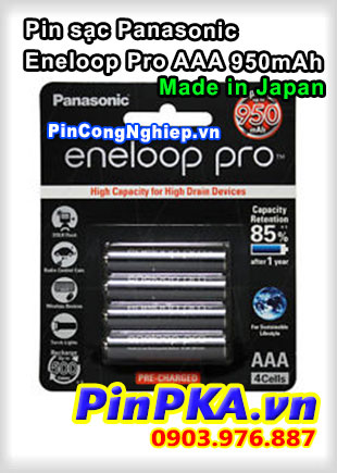 Pin sạc đũa AAA Panasonic Eneloop Pro 950mAh JAPAN BK-4HCCE-4BT