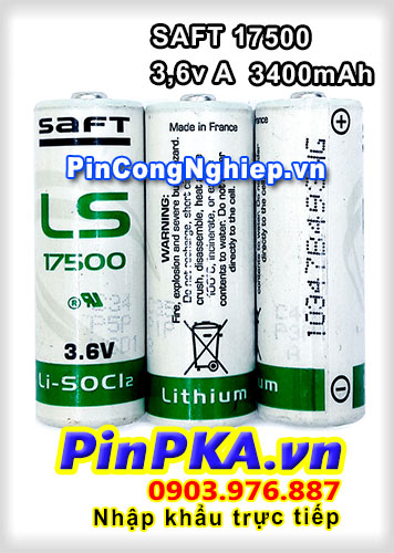 Pin Nuôi Nguồn PLC-CNC Lithium 3,6V SAFT LS17500 A 3400mAh