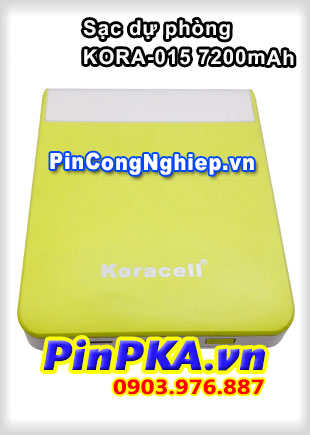 Pin sạc dự phòng Koracell KORA-015 7200mAh Vàng