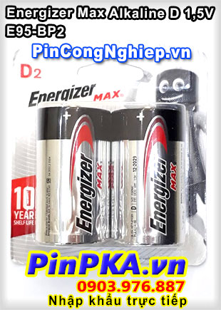 Pin đại D 1,5V Energizer Max Akaline E95 BP-2