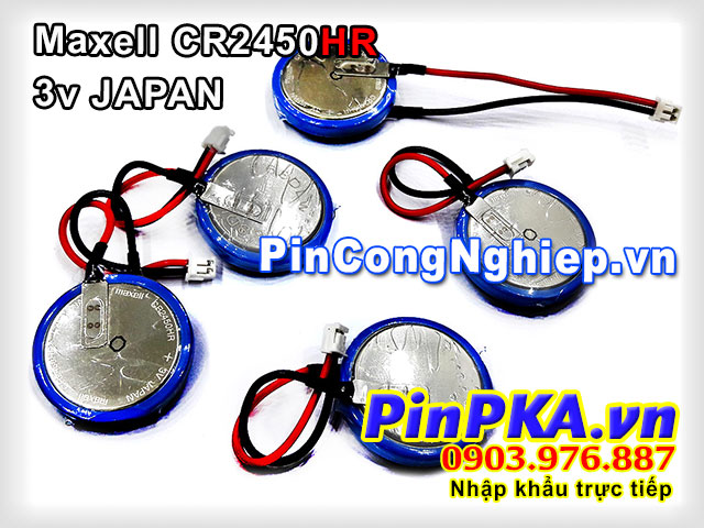 Pin đồng tiền nuôi nguồn Maxell CR2450HR 3v Japan 168DLW (chịu nhiệt cao)-1