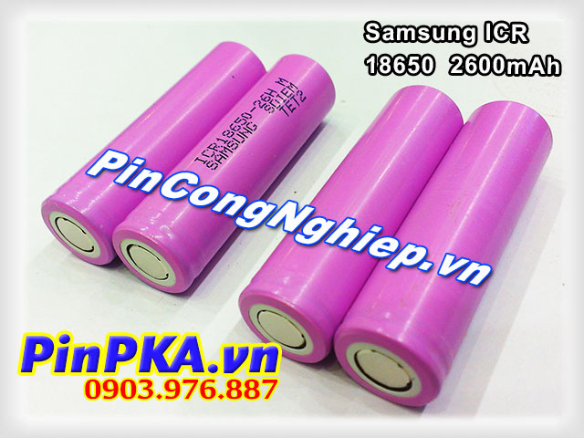 Pin Sạc Li-ion 3,7v Samsung ICR 18650-26H 2600mAh 1
