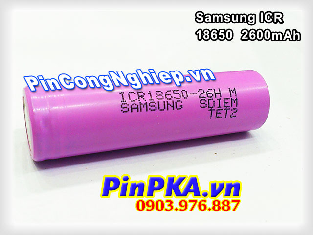 Pin Sạc Li-ion 3,7v Samsung ICR 18650-26H 2600mAh