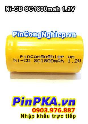 Pin Sạc Công Nghiệp-Pin Cell 1,2v NiCD SC 1800mAh