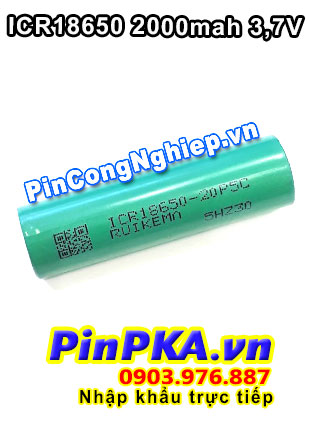 Pin Sạc Li-ion 3,7V RUIKEMN ICR18650 2000mAh