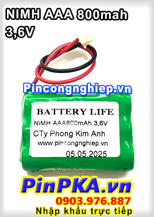 Pin Sạc Khối NIMH AAA800mAh 3,6V