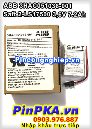 Pin Lithium ABB 3HAC051036-001 2-17500 3,6V 7.2Ah