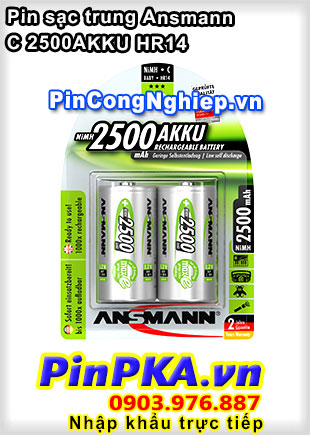 Pin sạc Trung 1,2v NiMh Ansmann C 2500AKKU HR14